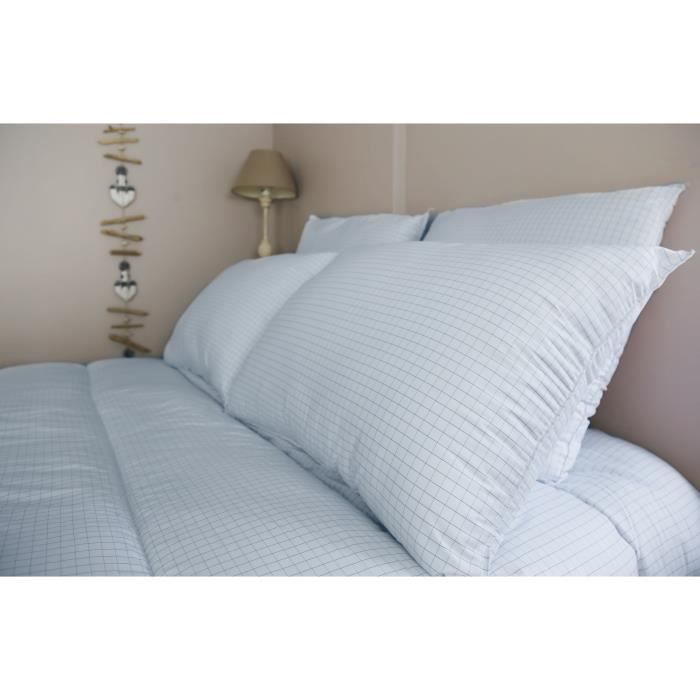 Oreiller médium DODO 50x70 cm - Protection anti punaise, anti acarien - 550 gr - Blanc - Fabriqué en France