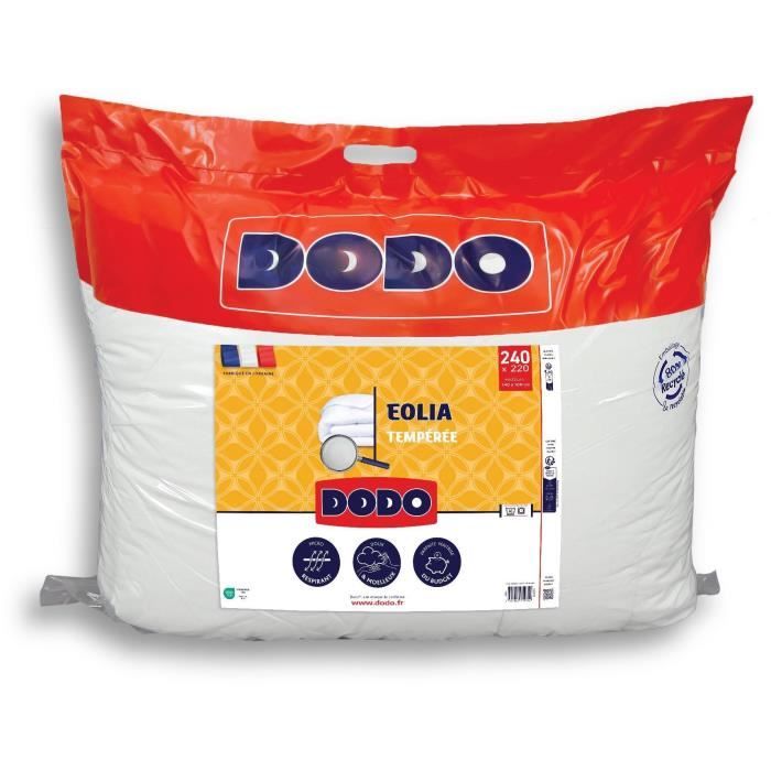 DODO - Couette tempérée 300 g/m² - EOLIA - 220 x 240 cm - Blanc