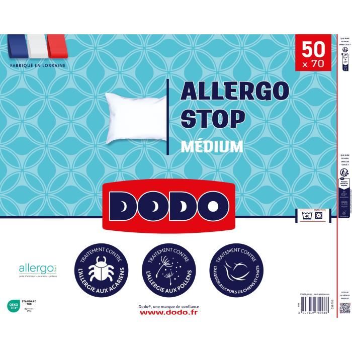 DODO - Oreiller - ALLERGO STOP - 50 x 70 cm