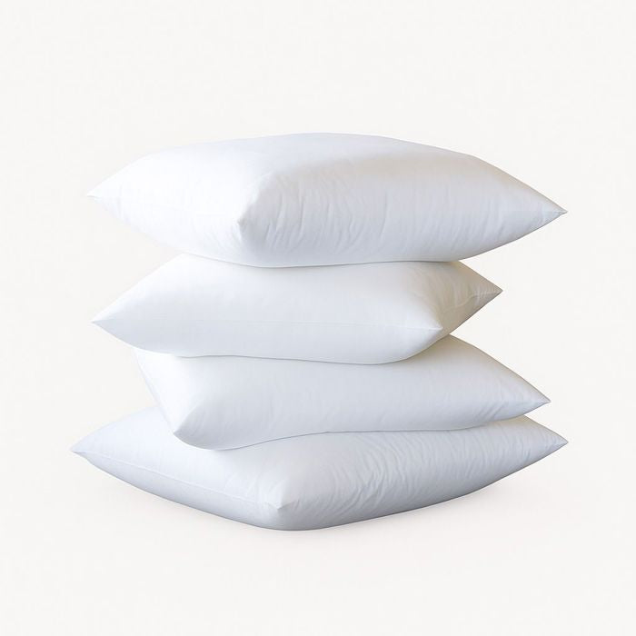 DODO - Lot de 4 oreillers moelleux - 60 x 60 cm - 100% Polyester VOLUPT'AIR - Blanc