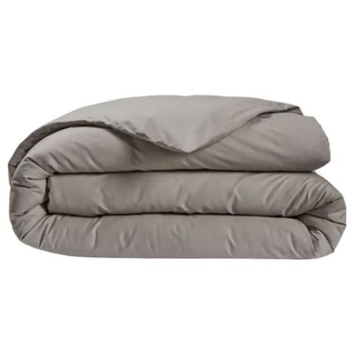 DODO - Housse de couette - 260x240 cm - Coton - Antibactérien - Taupe