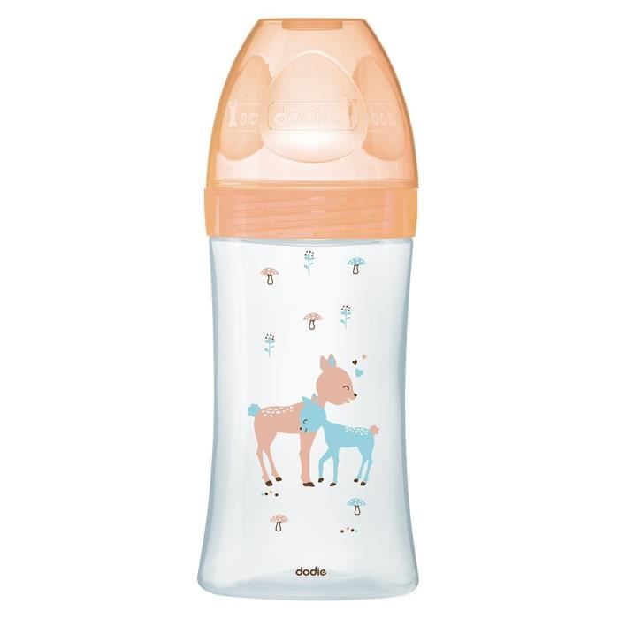 Dodie Biberon Sensation+ Anti-Coliques en Verre +0m Beige Biche 270ml