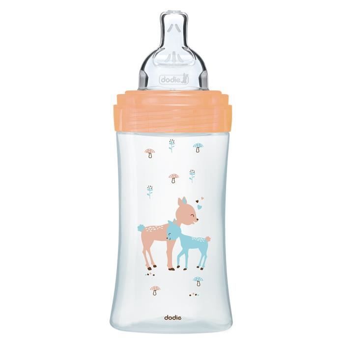 Dodie Biberon Sensation+ Anti-Coliques en Verre +0m Beige Biche 270ml