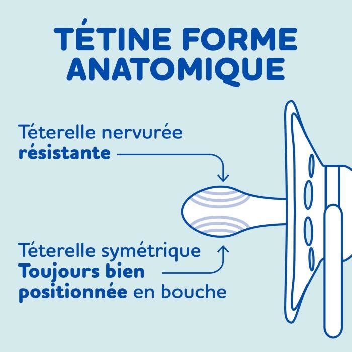 Sucettes Anatomiques DODIE - Bébé Ours - Lot de 3 - +18 mois - Résistantes et Anti-irritations