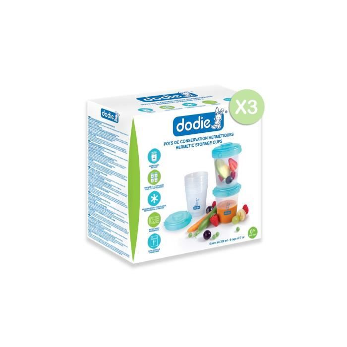 DODIE Lot de 18 pots repas