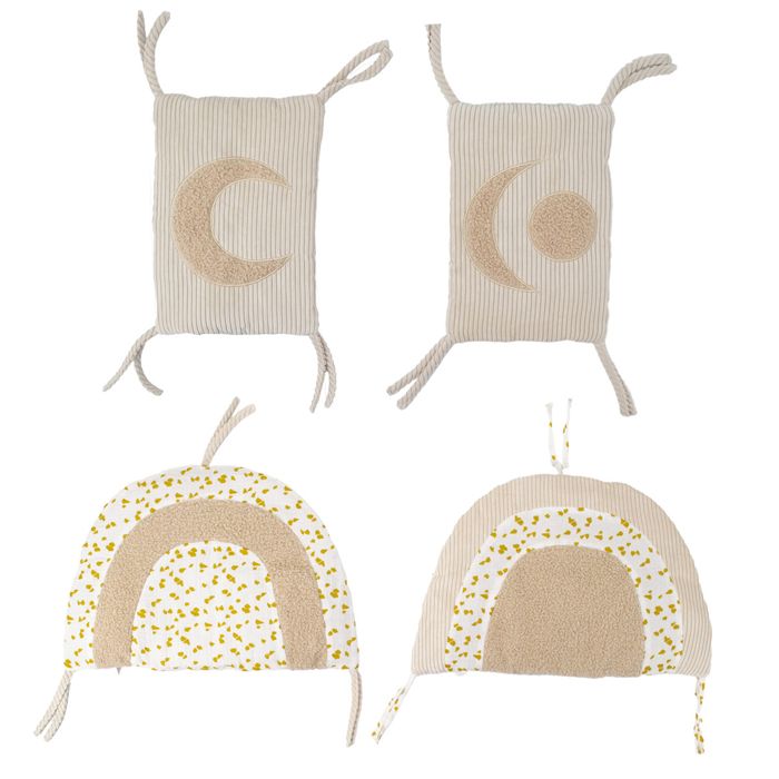 Tour de lit modulable bébé Lune Beige 49x29 cm