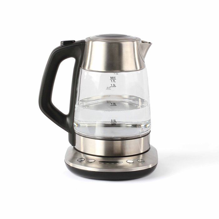 Bouilloire théiere - LIVOO - DOD165 - 2200 W - 1,7 L - Température variable - Verre - Gris