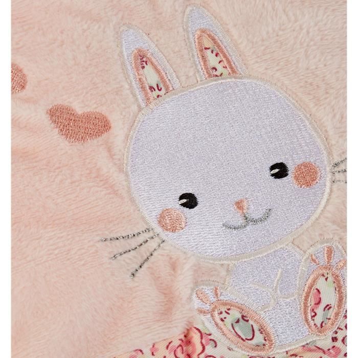 Protege carnet de santé Lapinou - Rose - 15 x 26 cm
