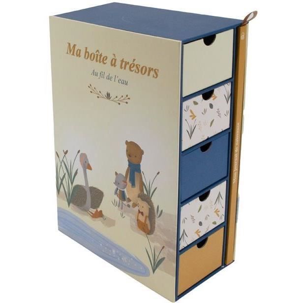 Coffret - DOMIVA - AU FIL DE L'EAU - BoÓte a trÈsors + Journal de naissance