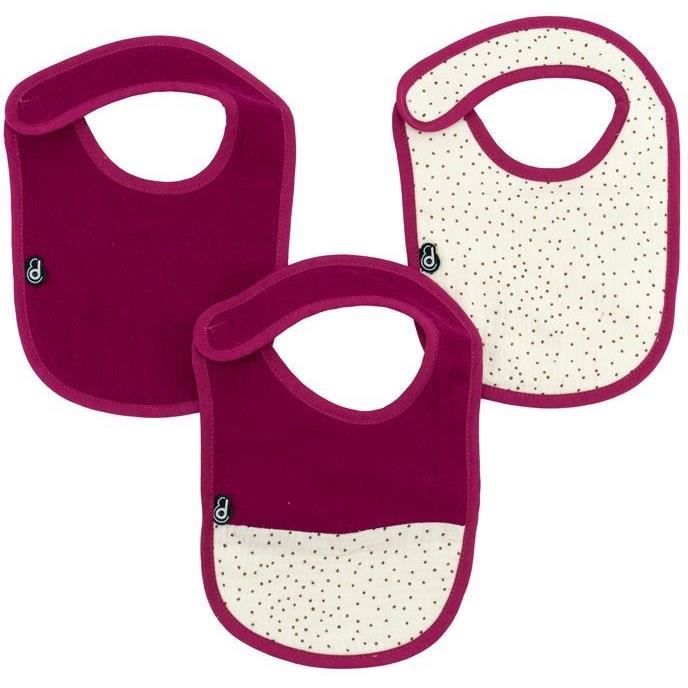 Lot x3 bavoirs - DOMIVA - 6-12 mois - Gaze de coton - Grenadine