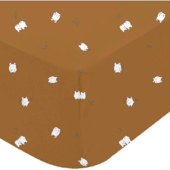 Drap housse - DOMIVA - BOUBOU - Jersey - IprimÈ - 60 x 120 cm