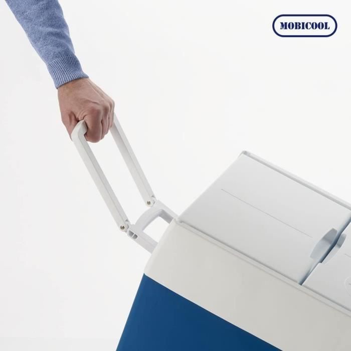 Glaciere thermoÈlectrique a roulettes 48L - MOBICOOL - Bleu - 4 saisons - Camping-car