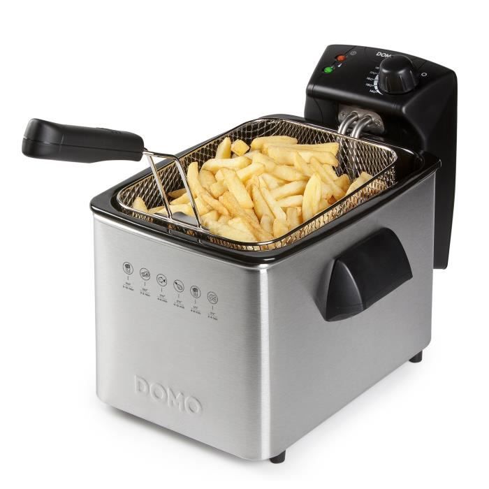 Friteuse - DOMO - 4L - 3000W - TempÈrature variable - Puissance Èlectrique - Contenance