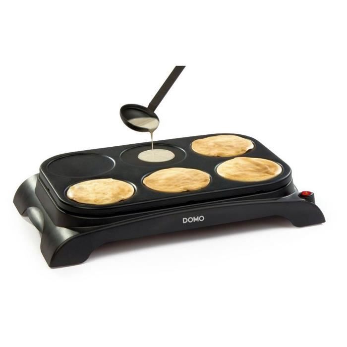 Crepiere DOMO Family Crepes - DO8709P - 6 personnes - Revetement AntiadhÈsif - 1000W