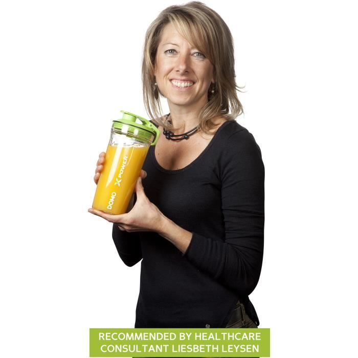 Blender DOMO Xpower - DO700BL - 1000 W - 3 bouteilles (700 ml et 2 bouteilles 500 ml) - 10 pieces - Gris