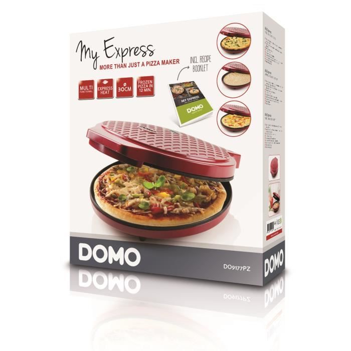 Four a pizza - DOMO - My express - 1450W - Rouge - Minuterie - TempÈrature variable