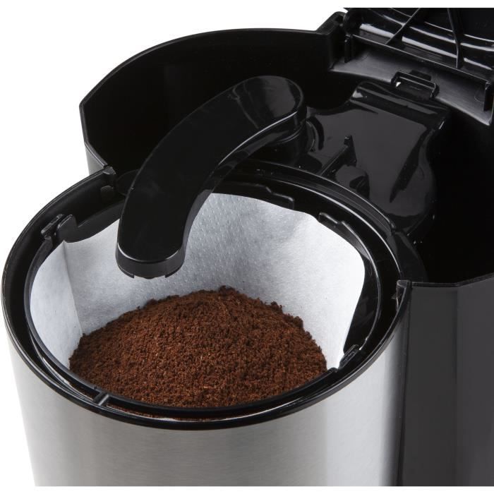 Cafetičre Filtre - DOMO - DO708K - 1000 W - 1,5 L - 12 tasses - Ecran LCD - Minuteur 24 h - Noir et acier inoxydable