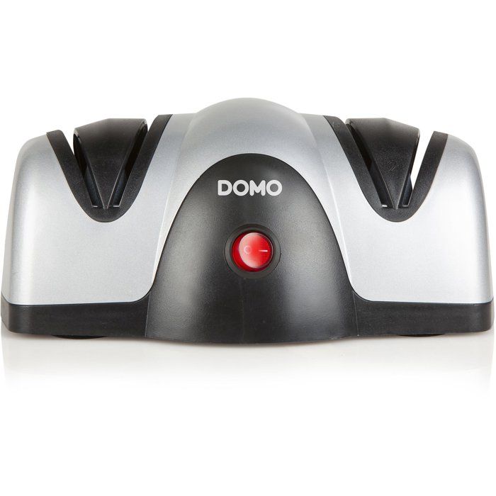 Aiguiseur de couteaux électrique - DOMO - 40 W - Affutage a 2 meules - Gris / Noir