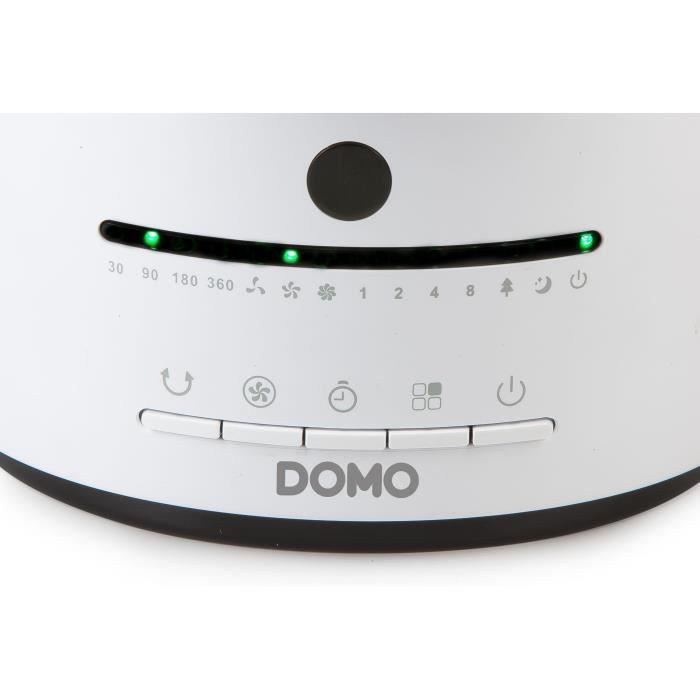 Ventilateur de table - DOMO - DO8148 - 45 W - Blanc - 3 vitesses - Oscillation 360∞