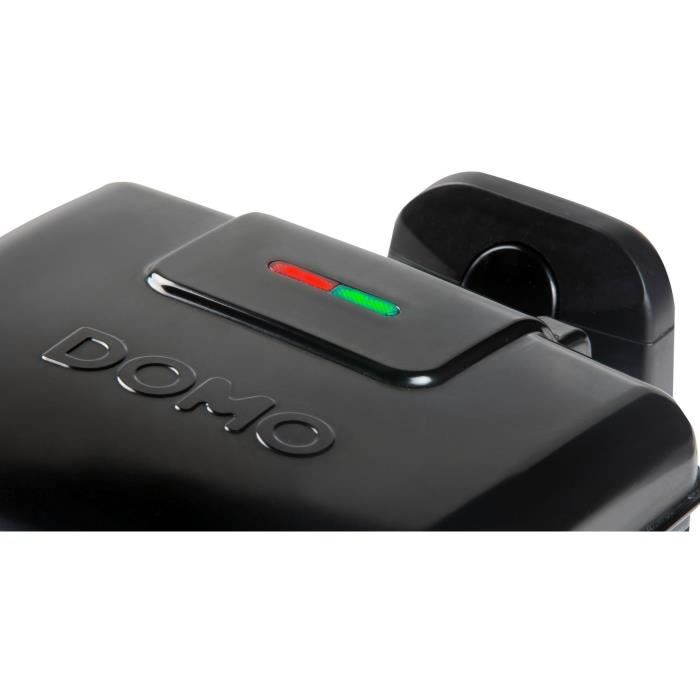 DOMO Gaufrier rotatif - DO9224W - Rotatif a 180∞ - Revetement anti-adhÈsif - PoignÈe cool-touch - 2 personnes
