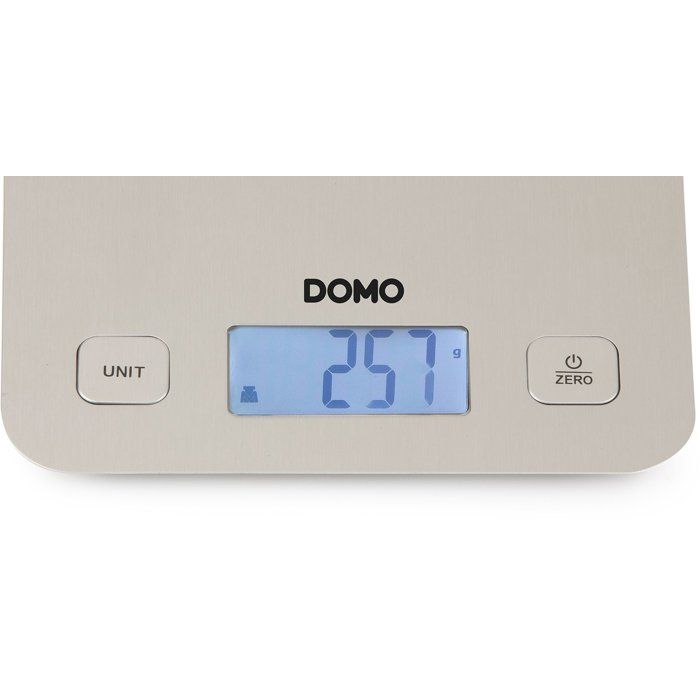DOMO DO9239W - Balance culinaire éléctronique - Tare - Arret auto - Jusqu'a 1 gramme pres - Plateau de pesage inox