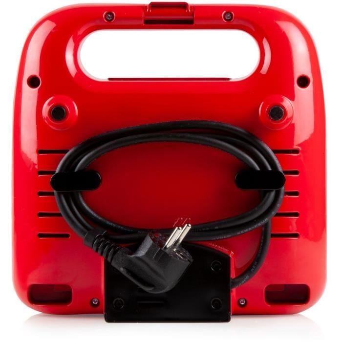 DOMO - DO9242W - Appareil a croque monsieur - 5 en 1 - 5 jeux de plaques anti-adhÈsives interchangeables - 750W