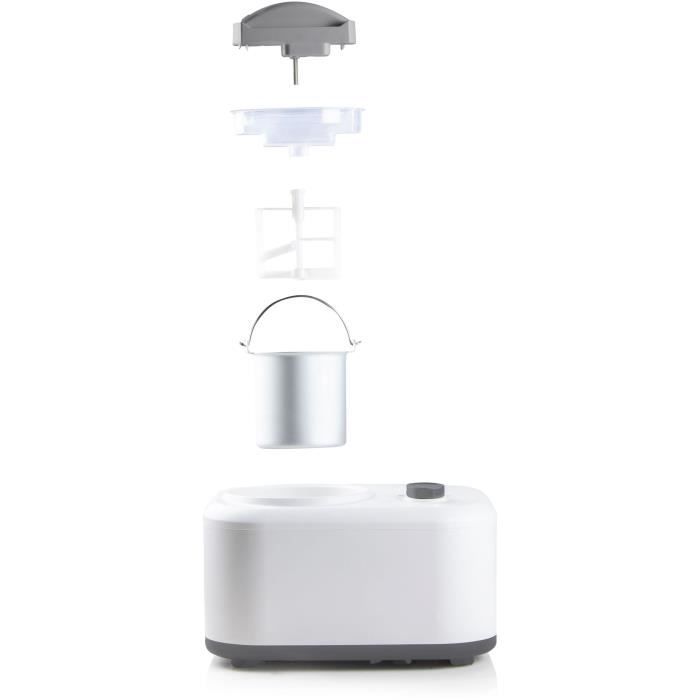 DOMO DO9243I - Sorbetiere avec compresseur intÈgrÈ - 1L - 3 fonctions - Bol amovible - TempÈrature de congÈlation -18∞ a -35∞C