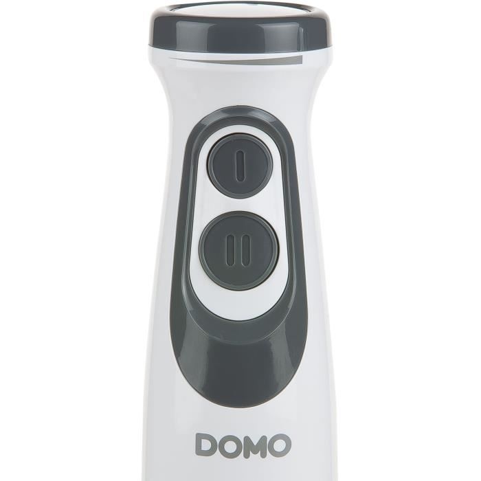 Ensemble Mixeur - DOMO - DO1089M - 600 W - Vitesse variable + Turbo - Mixeur plongeur, fouet, hachoir, verre gradué - Blanc