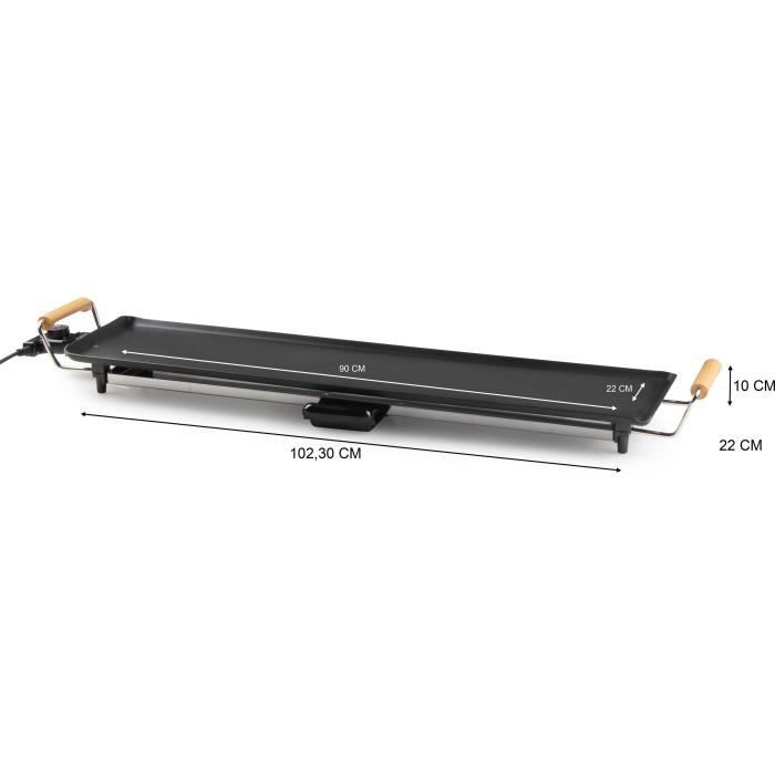 Plancha XXL - DOMO - DO8313TP - 1800 W - 90 x 22 cm - Noir