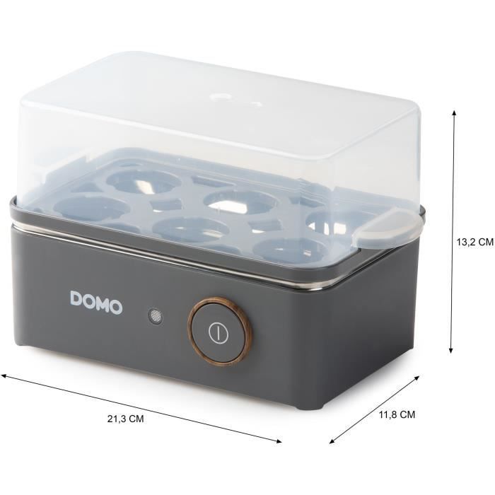 Cuiseur a oeufs - DOMO - DO9283EK - 400 W - 6 oeufs - Gris