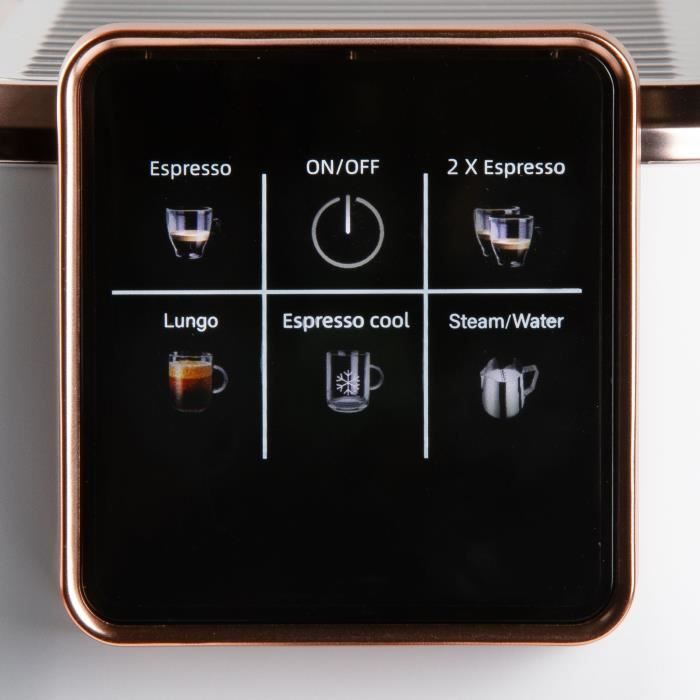 Machine a expresso 3 en 1 - DOMO - DO746K - 1350 W - 20 Bar - Blanc / Rose