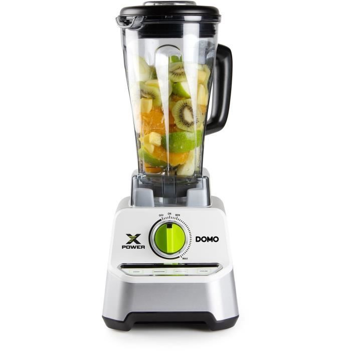 Blender XPOWER - DOMO - DO747BL - 1500 W - 2 L - Gris