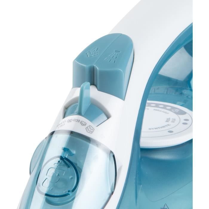 Fer a repasser vapeur - DOMO - DO7060S CeraGliss - 2400 W - 40 g/min - 320 ml - Bleu / Blanc