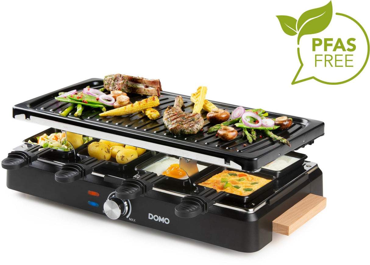 Appareil a raclette - DOMO - DO9294G - 8 personnes - Gril - 1400 W