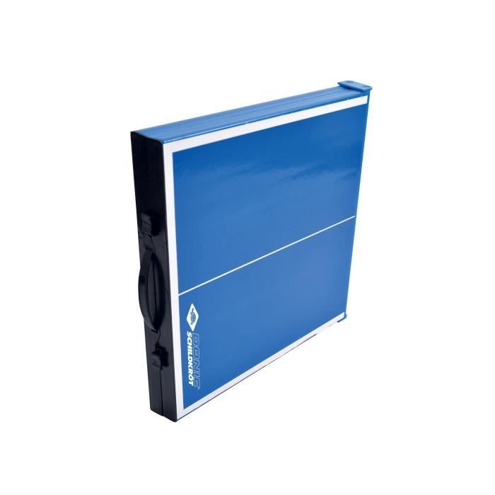 Set mini table de ping pong - SCHILDKRÖT - Mini-table 68x33x9 cm - 2 mini-raquettes PVC - Balle ABS - Filet - Table pliable