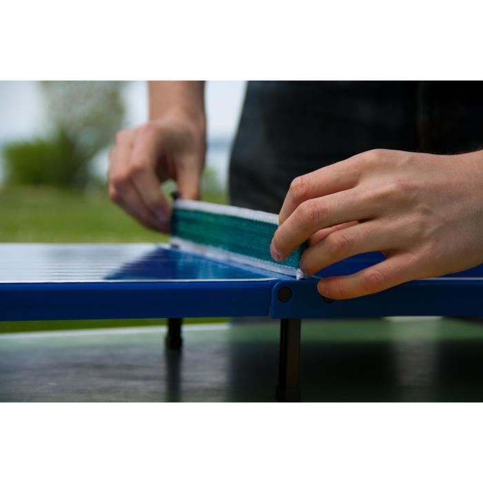 Set mini table de ping pong - SCHILDKRÖT - Mini-table 68x33x9 cm - 2 mini-raquettes PVC - Balle ABS - Filet - Table pliable
