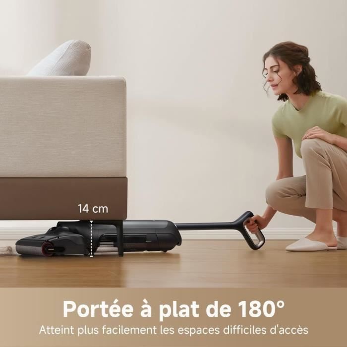 MOVA M10 - Aspirateur Eau et Poussiere - Flexible et pivotant a 90° - Lavage de Brosse 75 °C - Aspiration 18 kPa