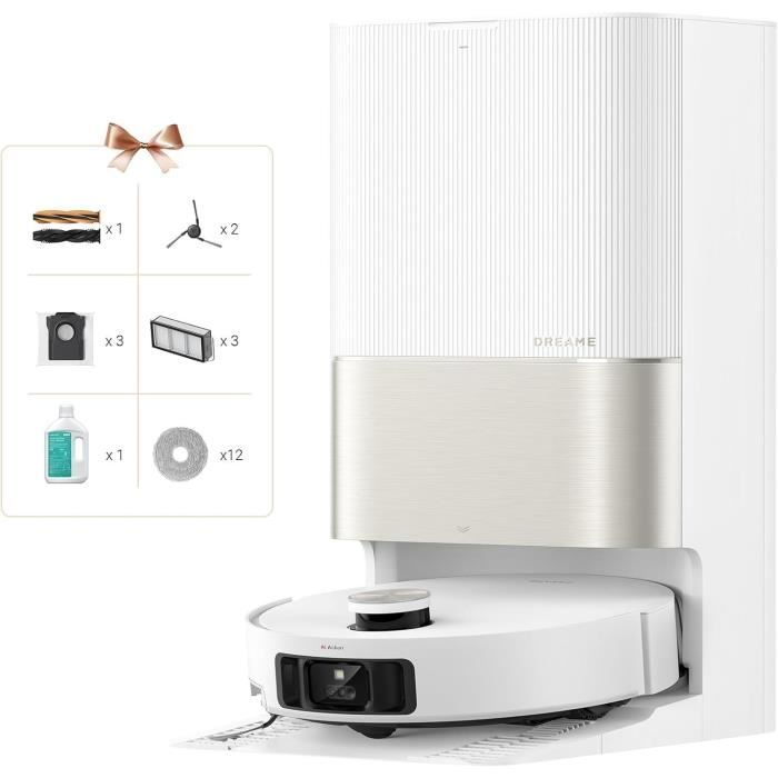 DREAME X50 Ultra Complete Robot Aspirateur avec Station - Evitement d'obstacles par IA et Navigation a 360 - Puissance 20 000 Pa