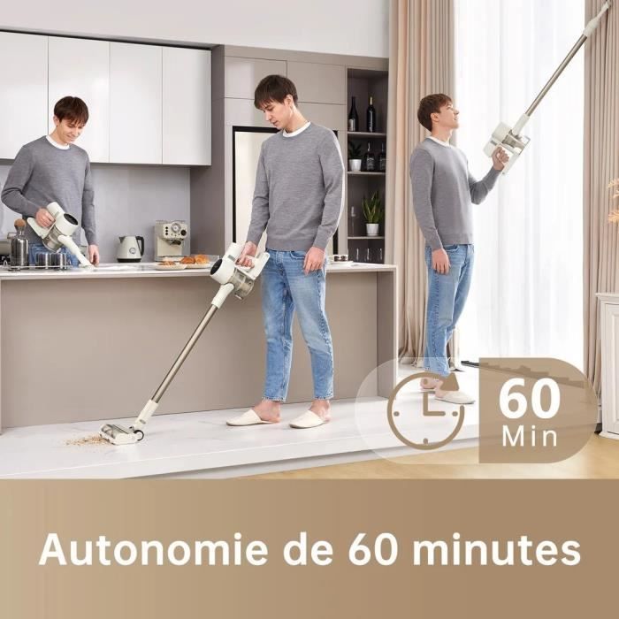 DREAME R10 - Aspirateur Balai sans Fil - Puissance 120AW, Autonomie 60 Min - Filtration avancÈe - Brosse Multi-Surfaces