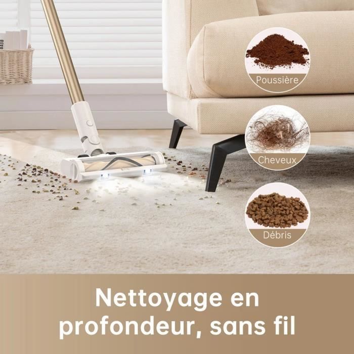 DREAME R10 - Aspirateur Balai sans Fil - Puissance 120AW, Autonomie 60 Min - Filtration avancÈe - Brosse Multi-Surfaces