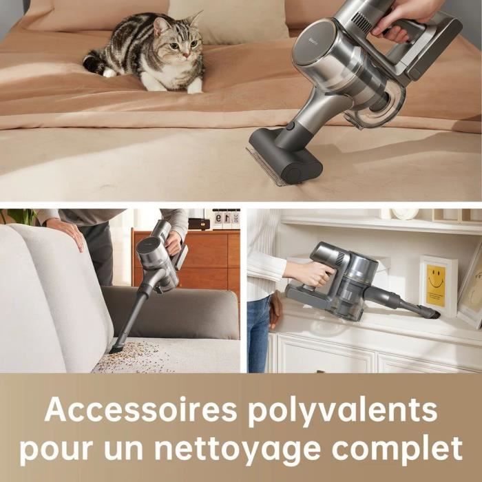 Aspirateur Balai sans Fil DREAME R20 - Puissant 190 AW - Autonomie 90min - DÈtection de saletÈ - Affichage LED - Lumieres Bleues