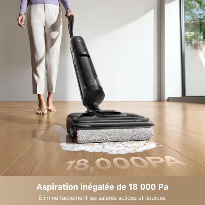 DREAME H12 Pro FlexReach - Aspirateur Balai Nettoyeur - Puissance 18 000 Pa - Séchage a l'air chaud - Portée a plat a 180°