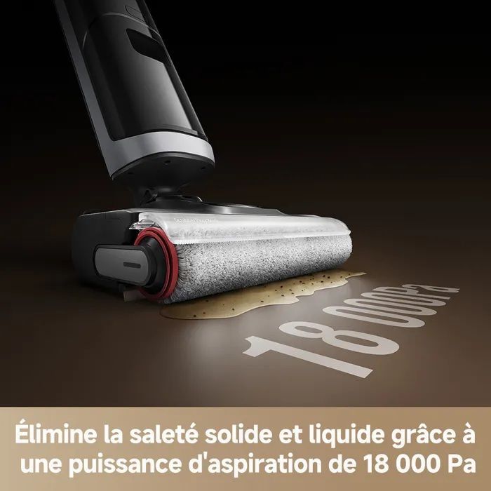 DREAME H14 Dual - Aspirateur Balai Laveur- 18k Pa - Aspirateur eau et poussieres - Fonctionnel multisurfaces 5-en-1