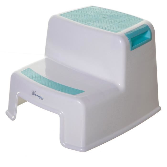 Tabouret marchepied - DREAMBABY - 2 UP - AntidÈrapant et texturÈ - Jusqu'a 80 kg pour les petits et les adultes - Aqua