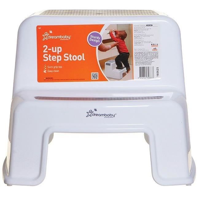 Tabouret marchepied - DREAMBABY - 2 Up - AntidÈrapant et texturÈ - Jusqu'a 80 kg pour les petits et les adultes - Gris