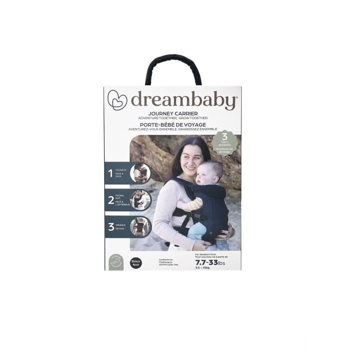 Porte-bÈbÈ ajustable 3-1 - DREAMBABY - JOURNEY - Confortable et polyvalent - Nouveau-nÈ a enfant jusqu'a 15 kg - Noir