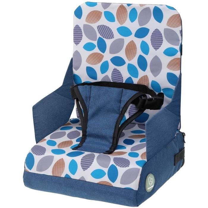 Siege d'appoint d'alimentation portable - DREAMBABY - Grab N Go - Feuilles - Bleu