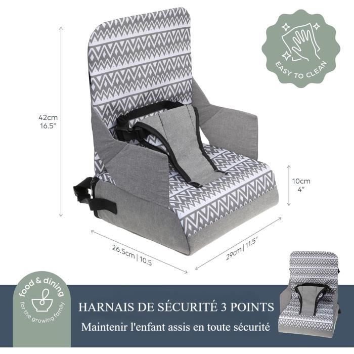 Siege d'appoint d'alimentation portable - DREAMBABY - Grab N Go - Feuilles - Bleu