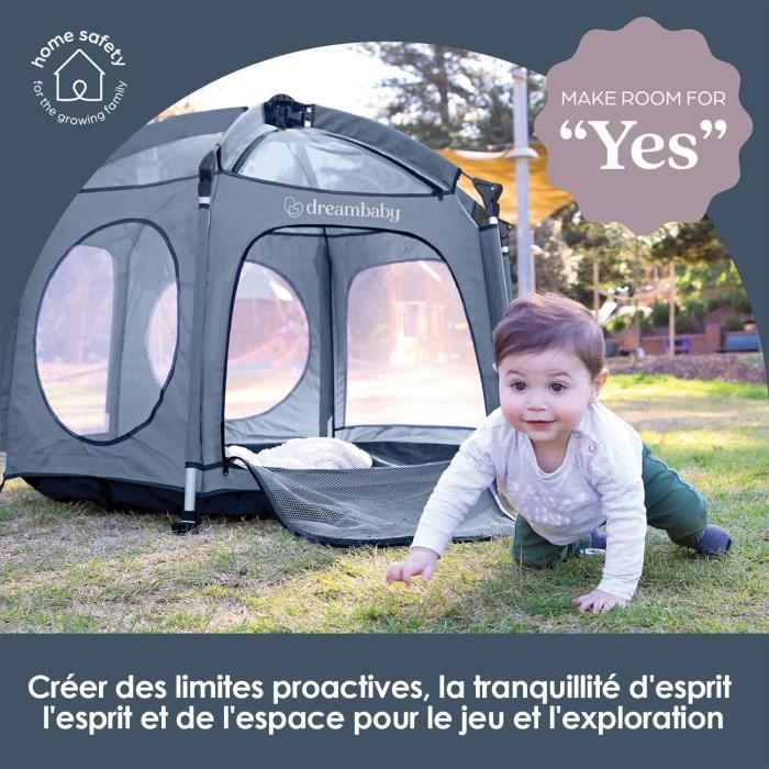 Adventure Parc Pop-Up - DREAMBABY - Tissu avec sac de transport - Housses anti-UV (utilisation extérieur) - Ø 1,3 m - H1 m