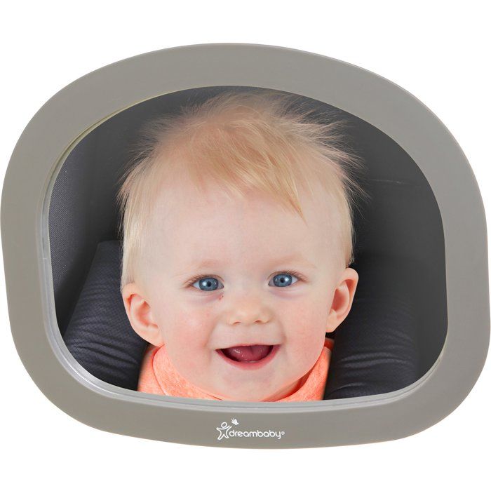 Grand miroir de siege arriere - DREAMBABY - Ajustable EZY-Fit - Vue grand angle pour la sécurité des bébés et des jeunes enfants